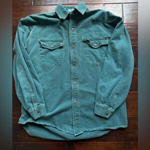 Vintage Blue Rodeo Western Snap Button Down Shirt